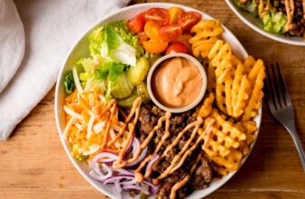 Burger Bowls with Easy Burger Sauce